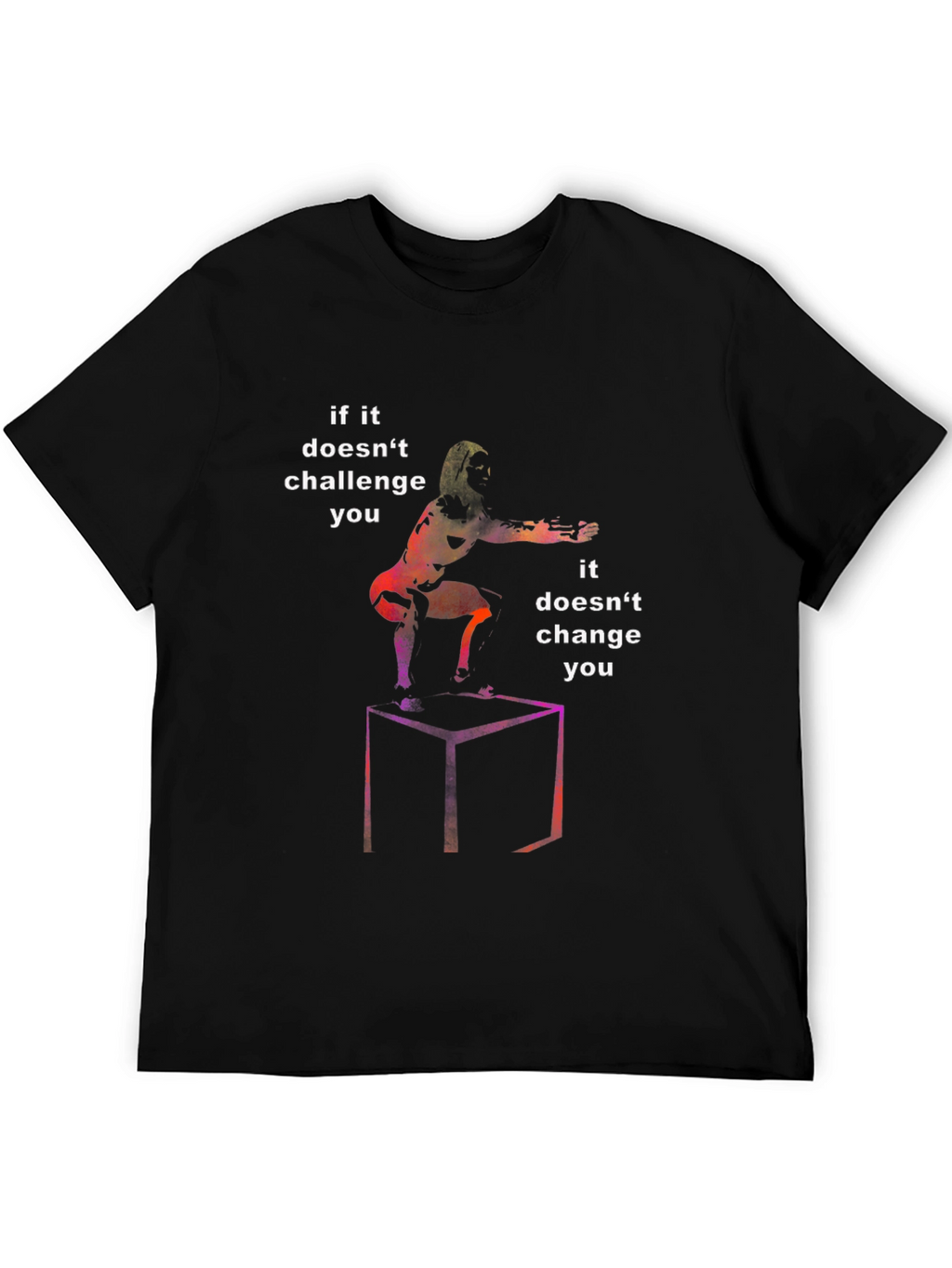 Challenge Changes You Black Graphic T-Shirt