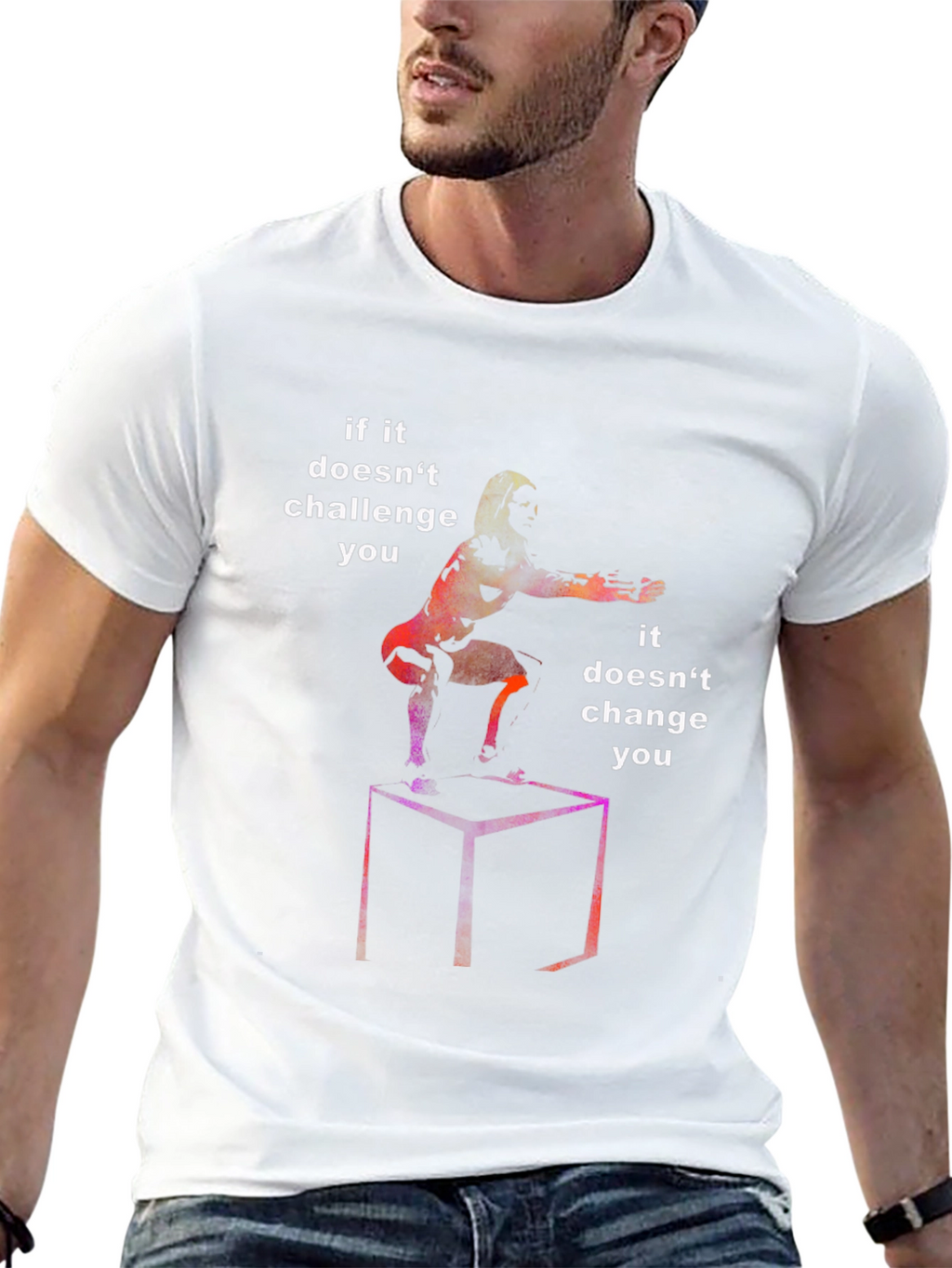 Challenge Changes You Black Graphic T-Shirt