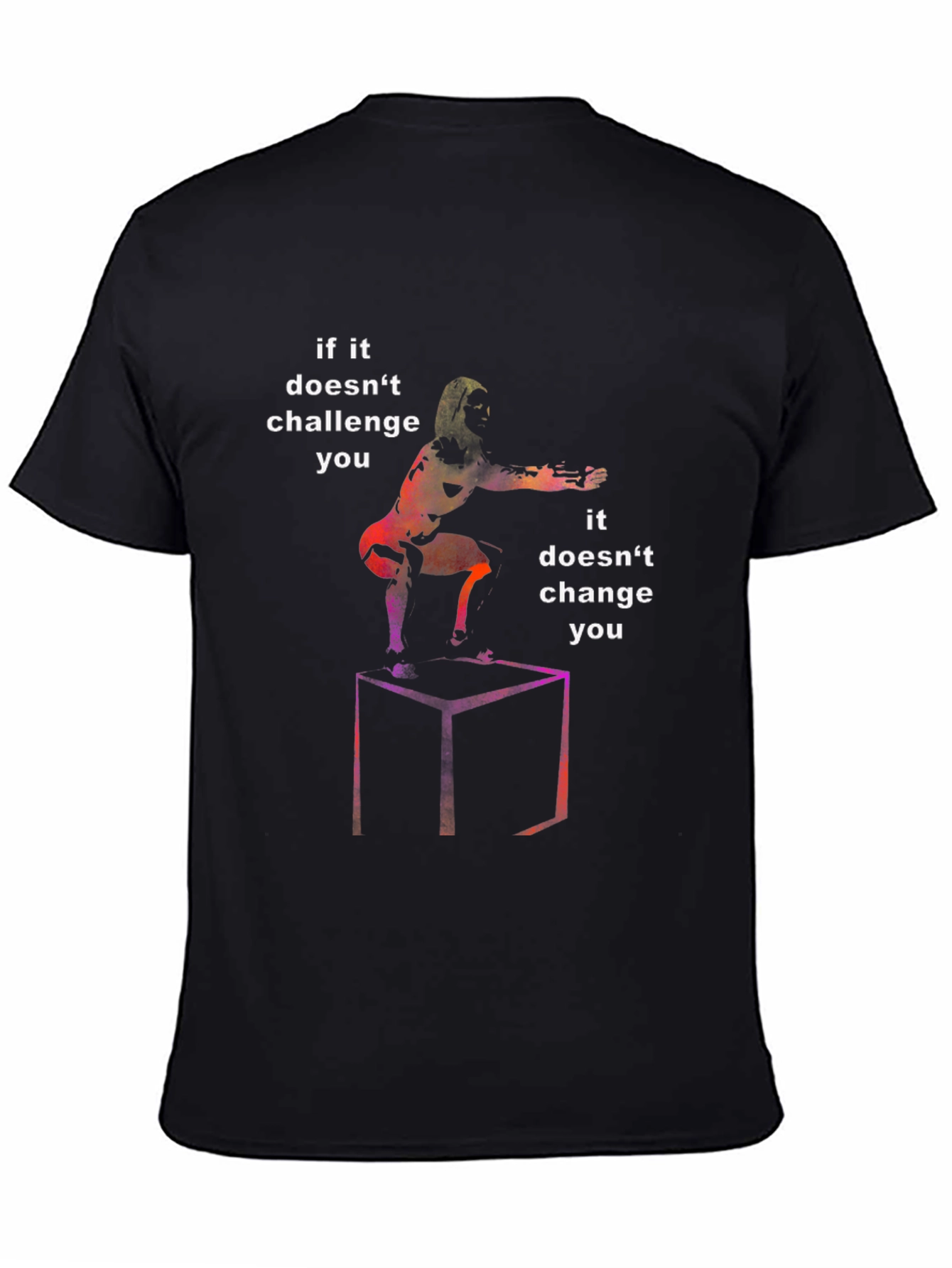 Challenge Changes You Black Graphic T-Shirt