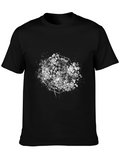 Abstract Geometric Graphic Black T-Shirt