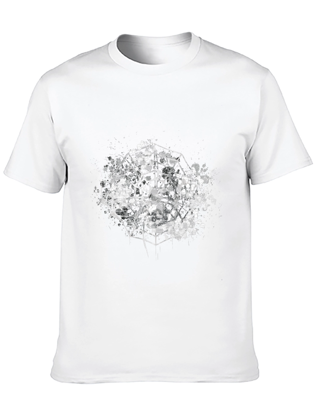 Abstract Geometric Graphic Black T-Shirt