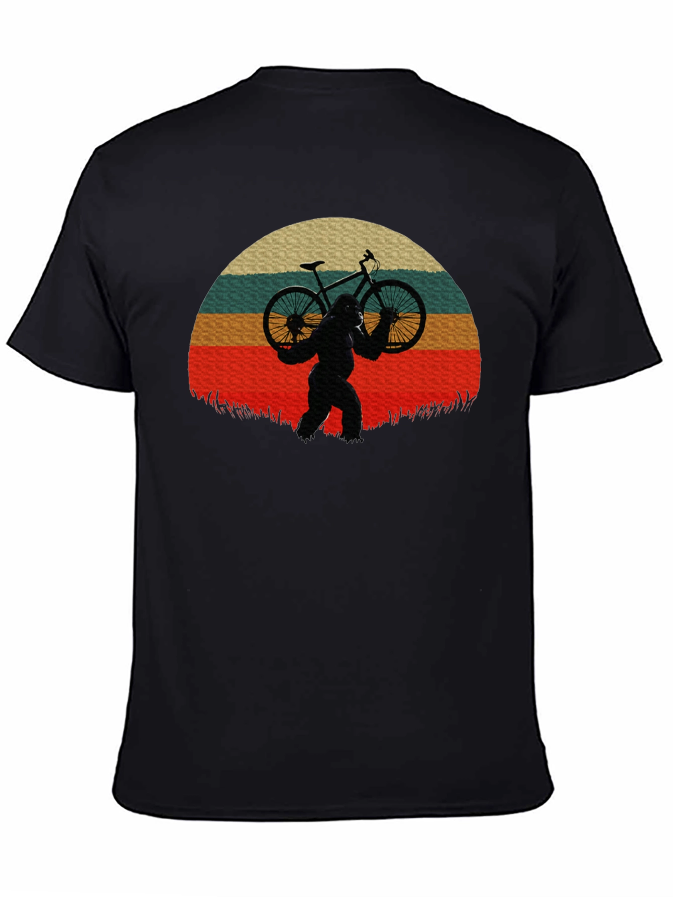Sasquatch Biker Sunset T-Shirt
