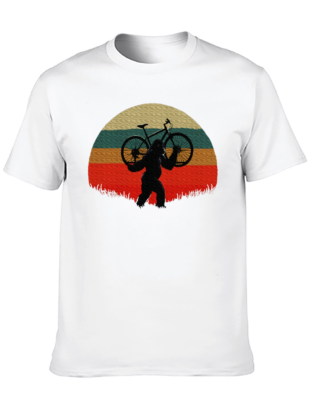 Sasquatch Biker Sunset T-Shirt
