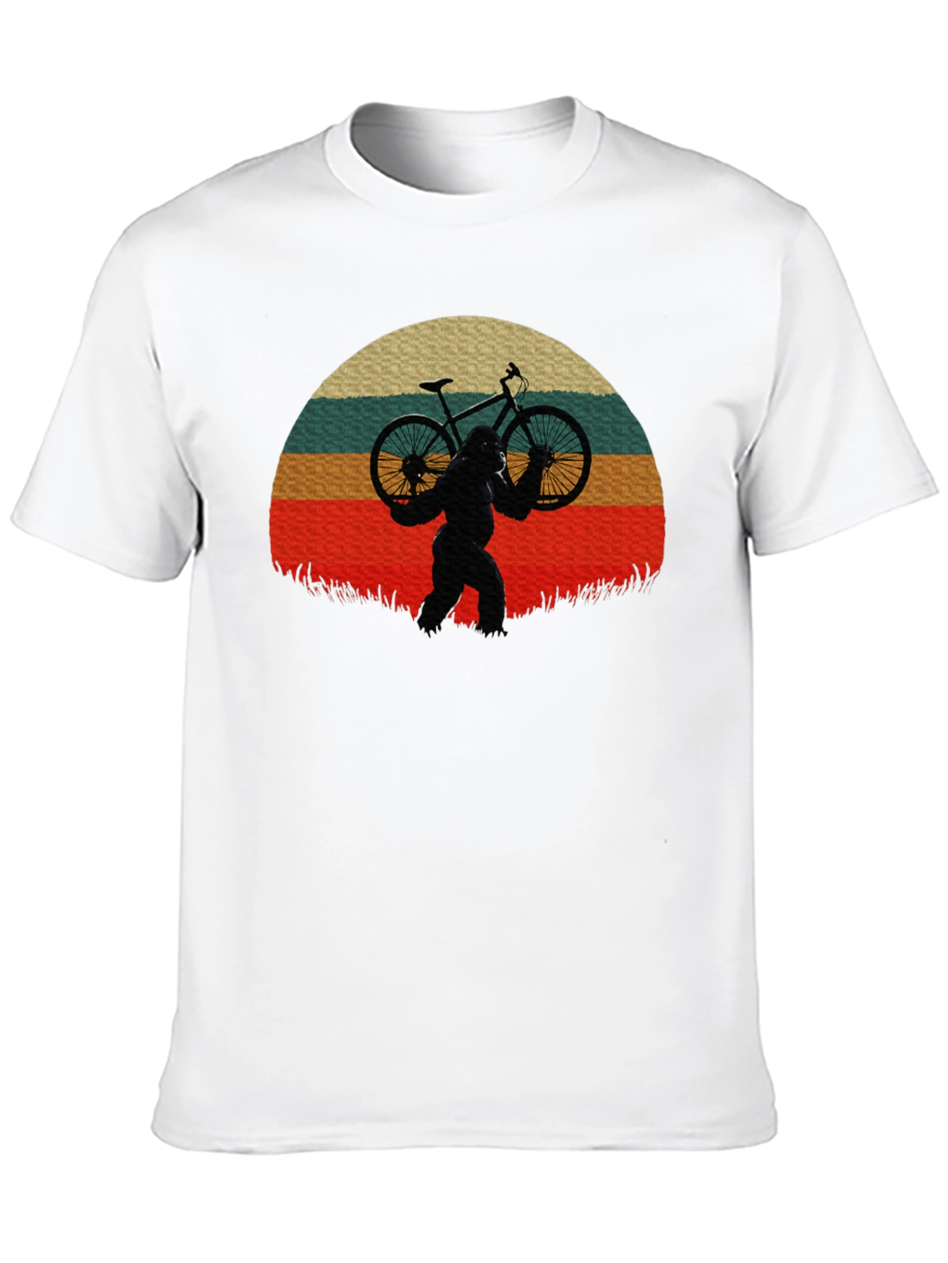 Sasquatch Biker Sunset T-Shirt