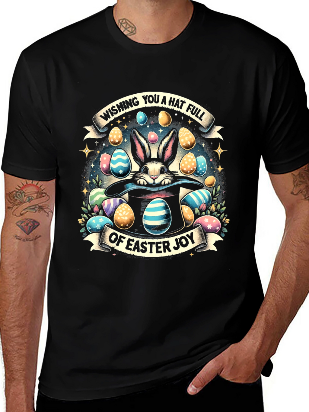 Easter Bunny Hat Full of Joy T-Shirt