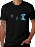 Gamer Heartbeat T-Shirt - Black Cotton