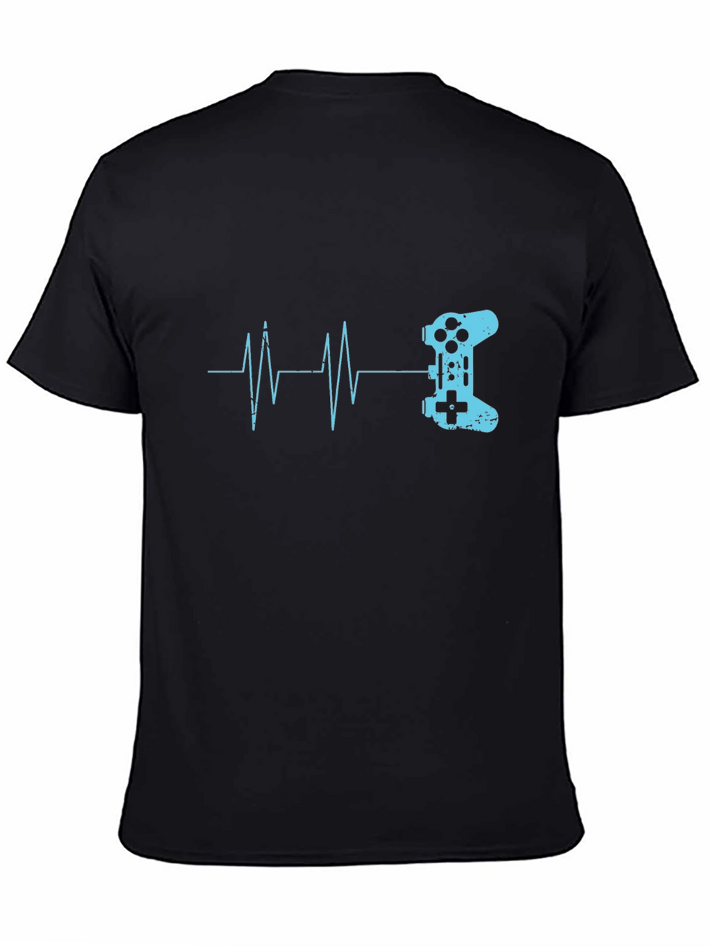 Gamer Heartbeat T-Shirt - Black Cotton