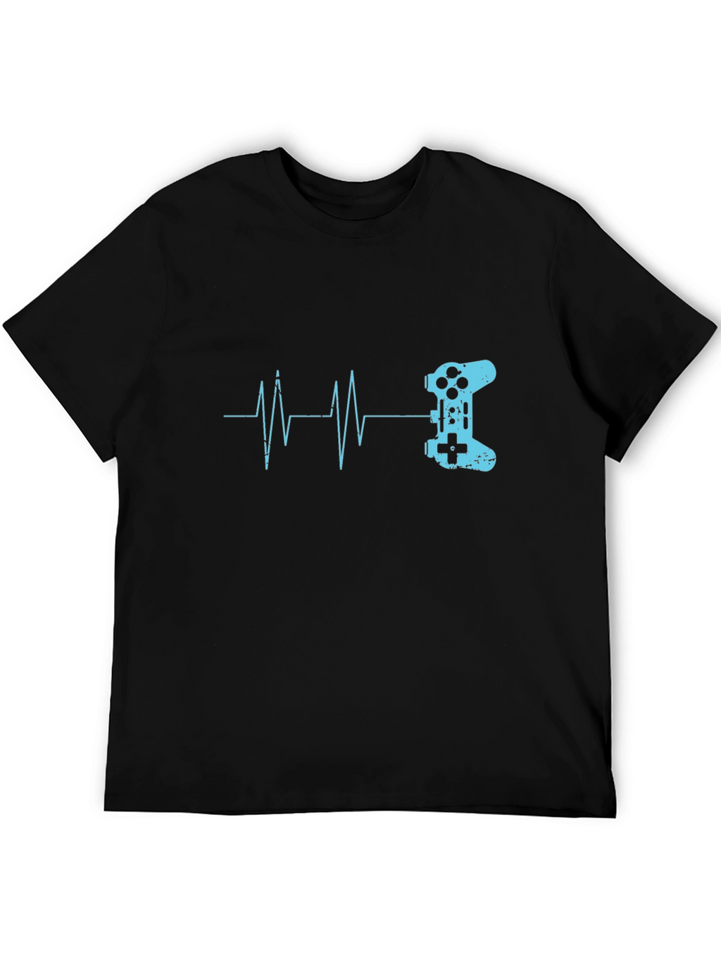 Gamer Heartbeat T-Shirt - Black Cotton