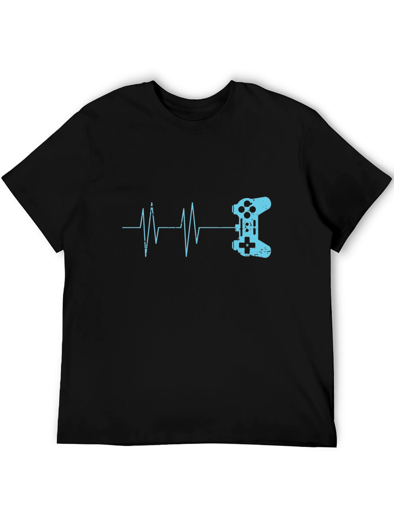 Gamer Heartbeat T-Shirt - Black Cotton