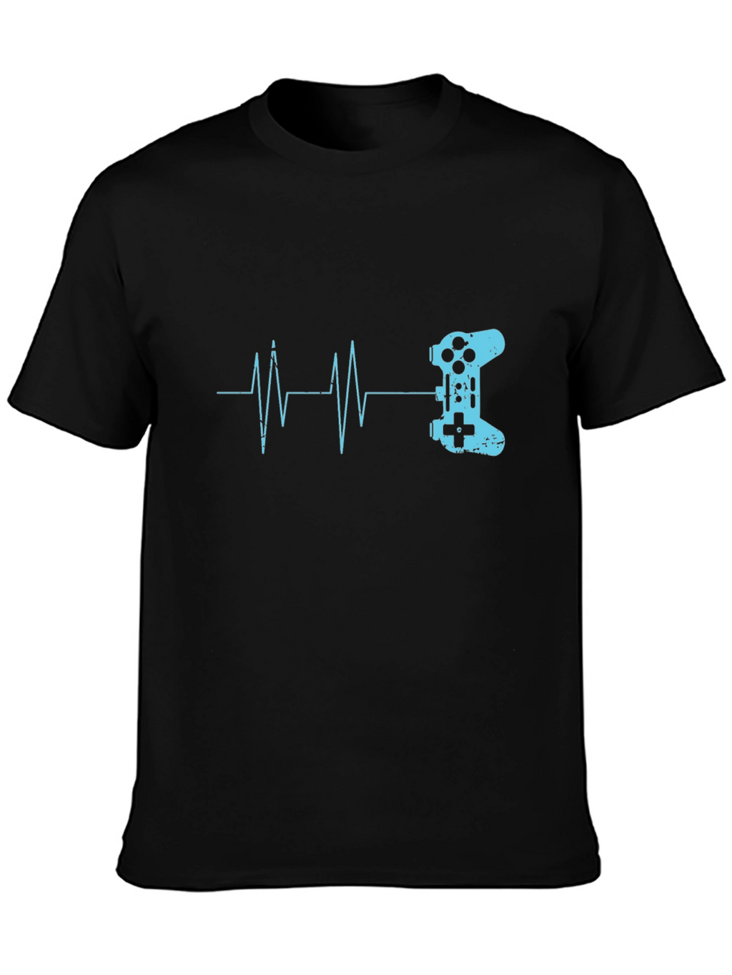 Gamer Heartbeat T-Shirt - Black Cotton