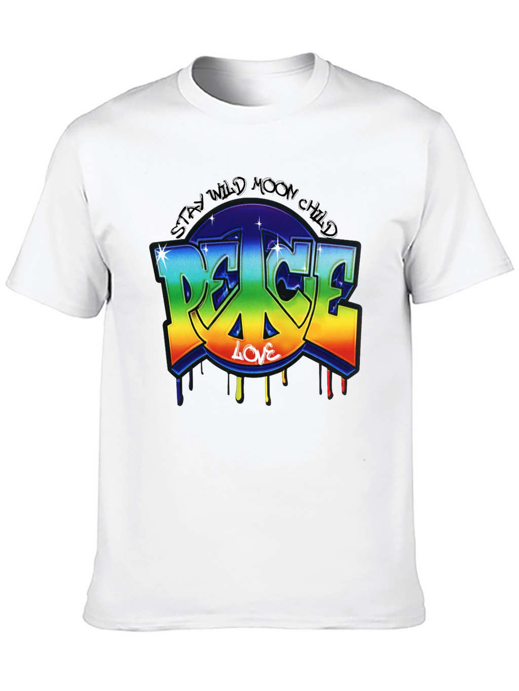 Peace Love Moon Child Graphic T-Shirt
