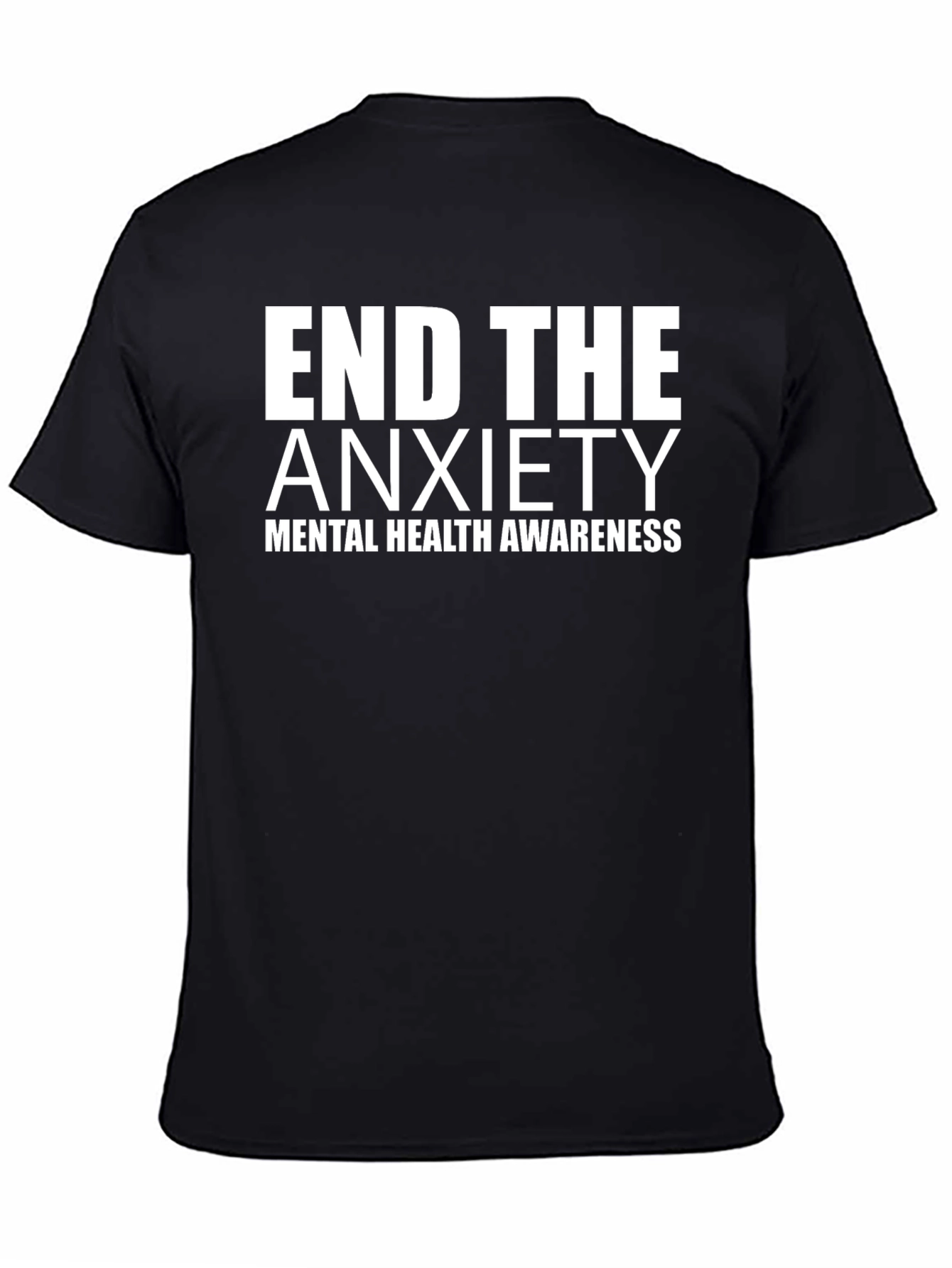 End The Anxiety Mental Health Awareness Black Tee