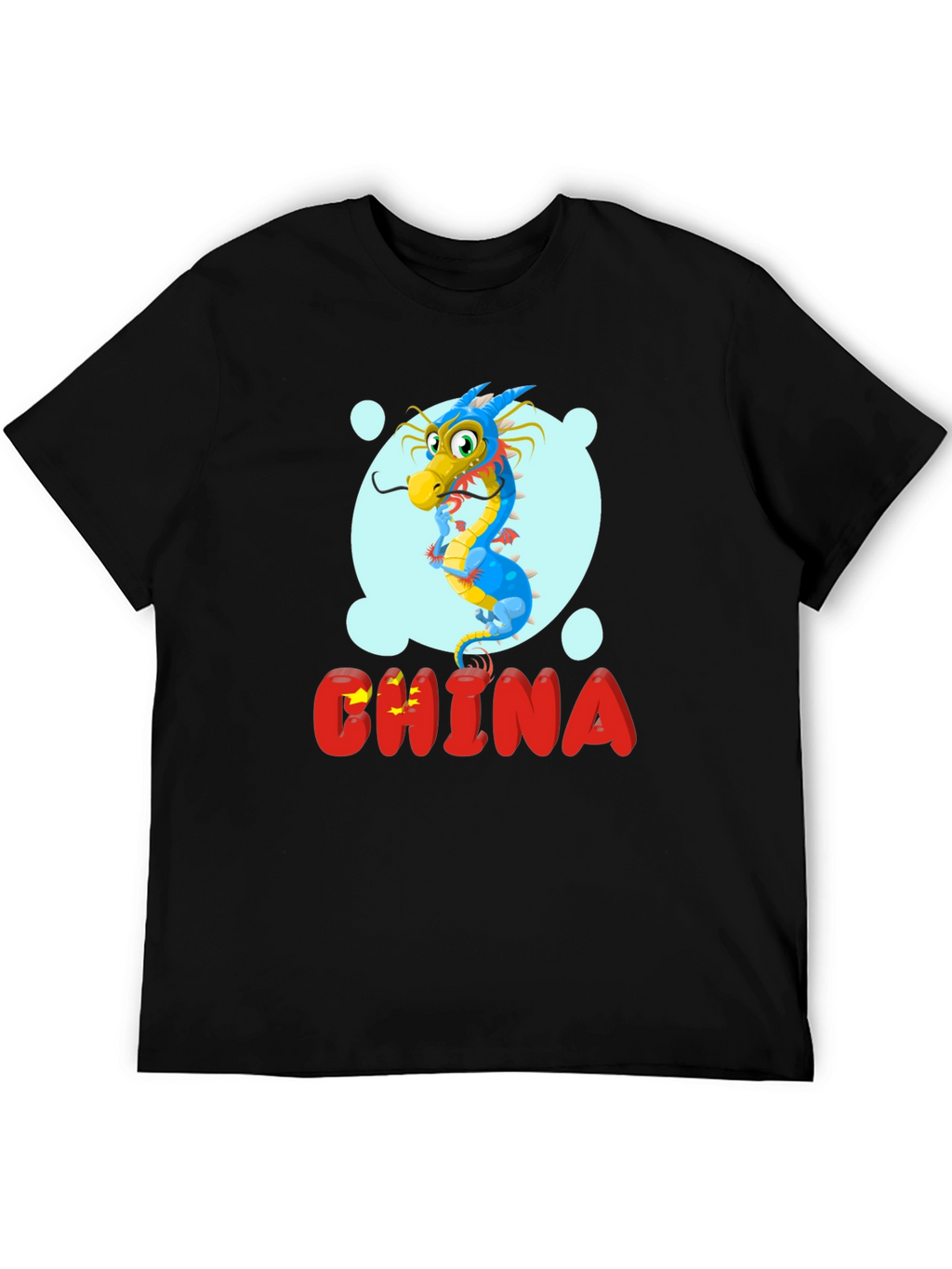 China Dragon Graphic Tee - Unisex Black T-Shirt