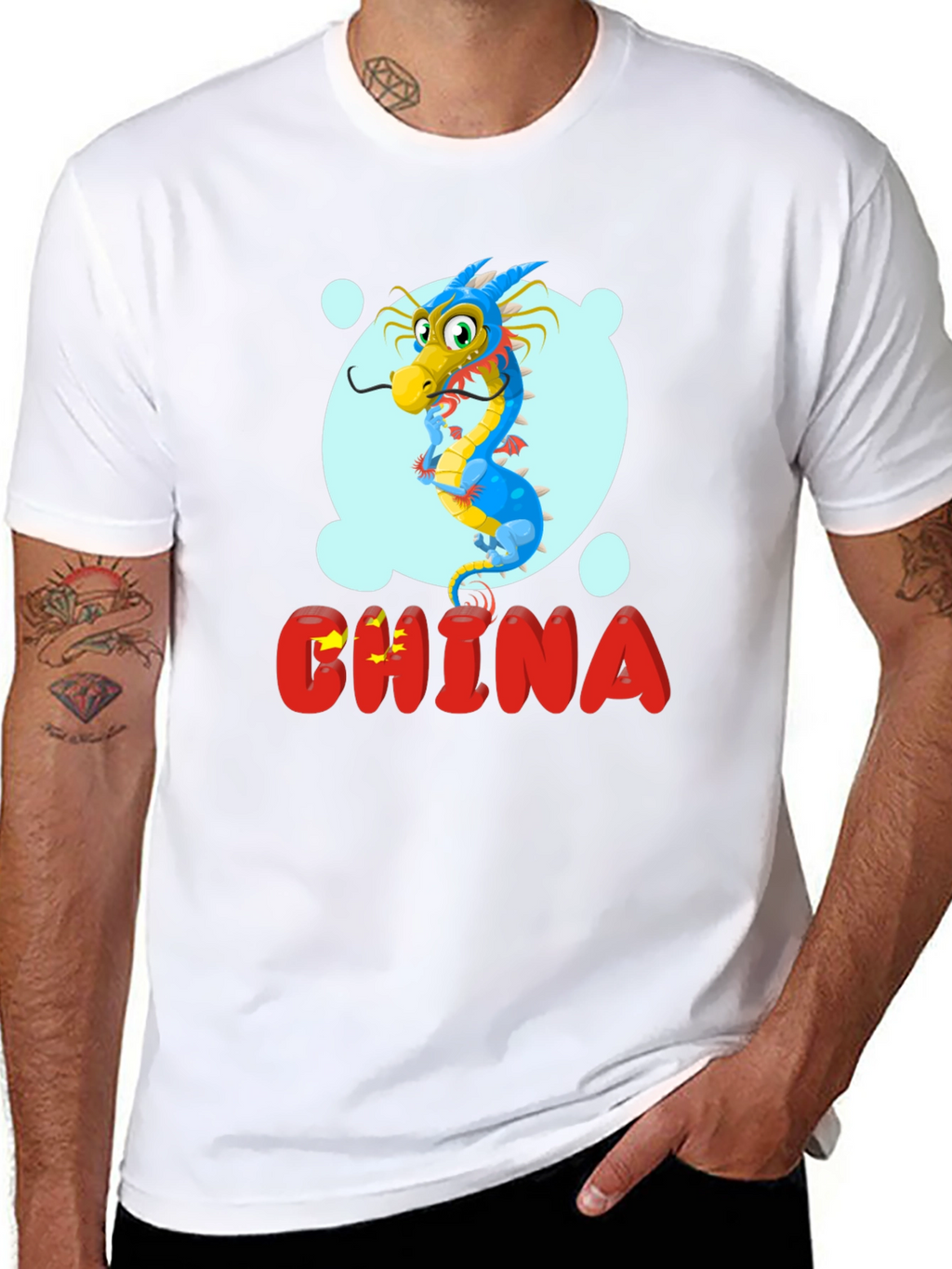 China Dragon Graphic Tee - Unisex Black T-Shirt