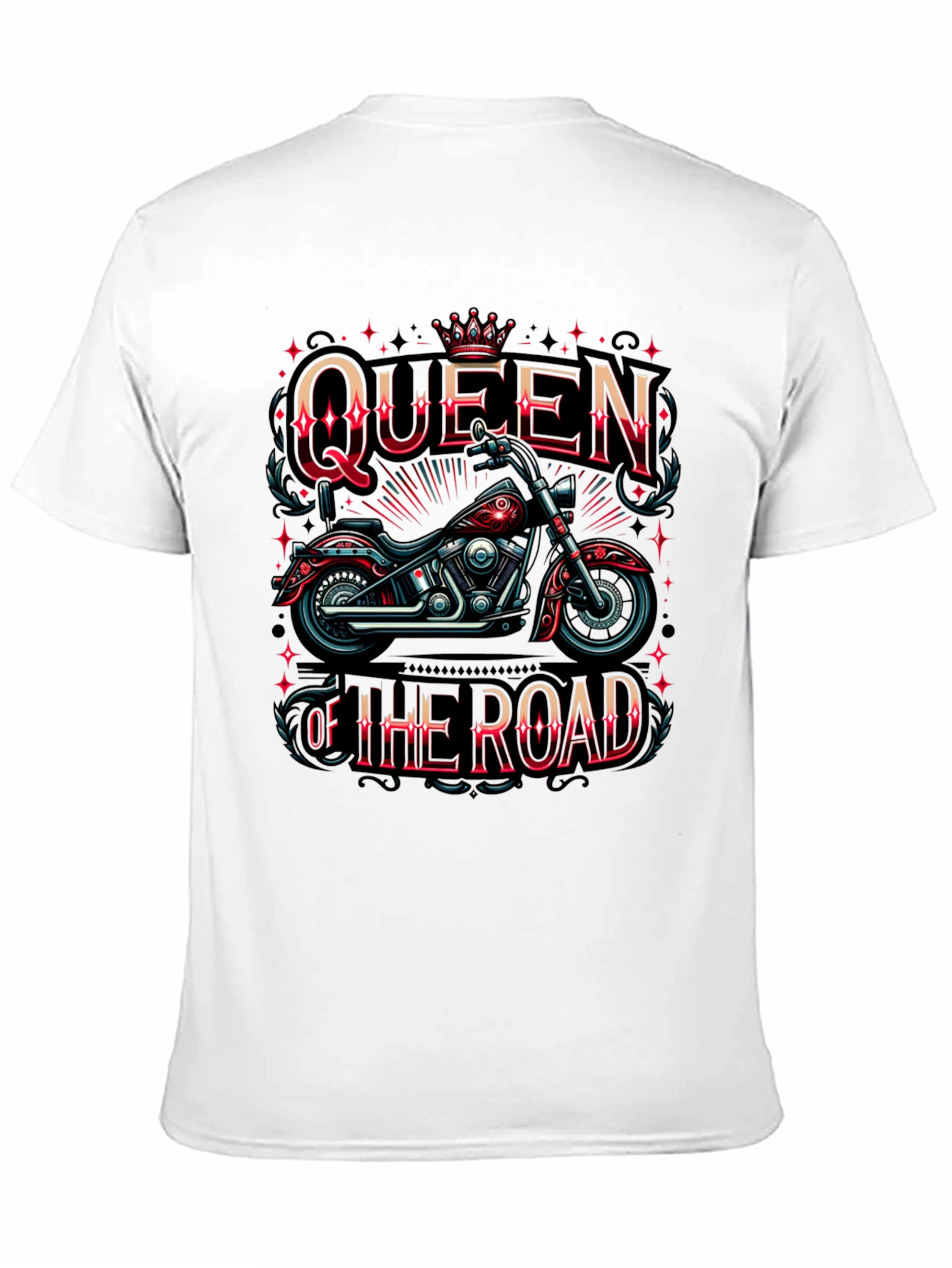 Queen of the Road Motorcycle Graphic T-Shirt
