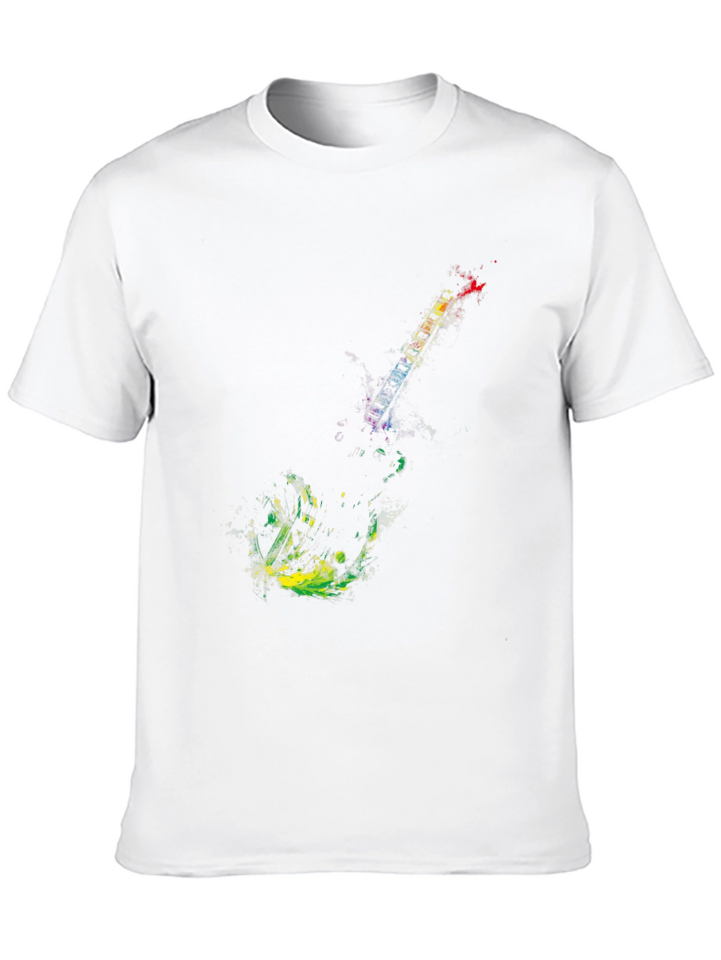 Abstract Guitar Graphic Black T-Shirt