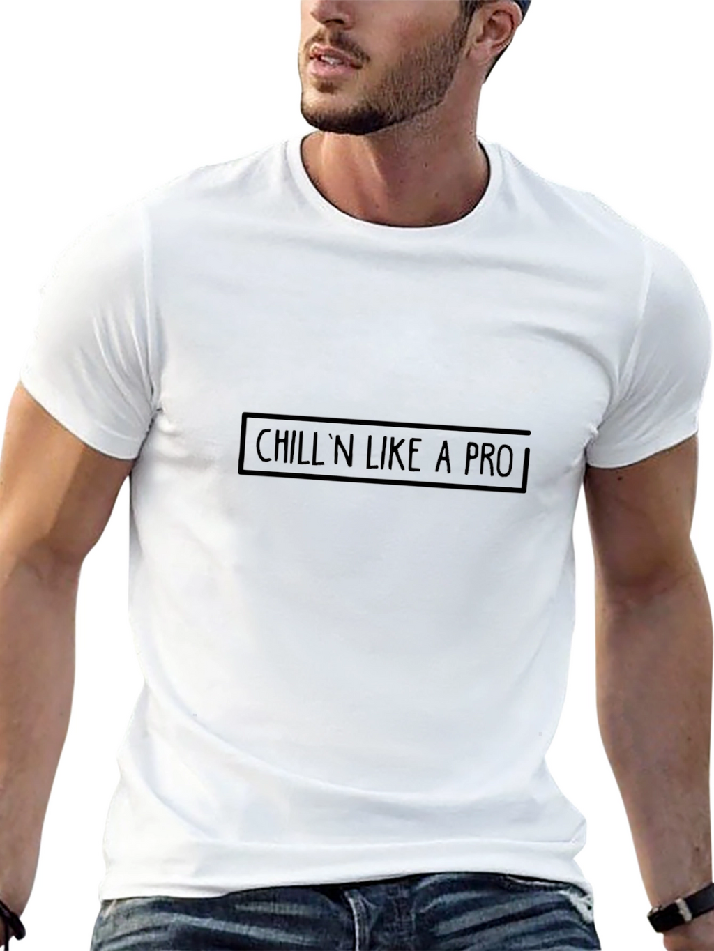 Chilln Like A Pro Black Graphic Tee