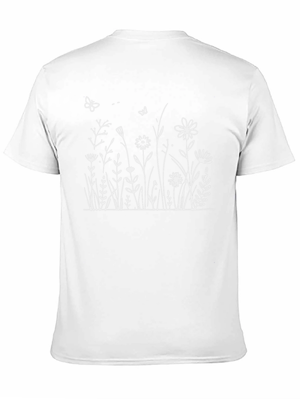 Floral Meadow Graphic Tee - Black Unisex Shirt