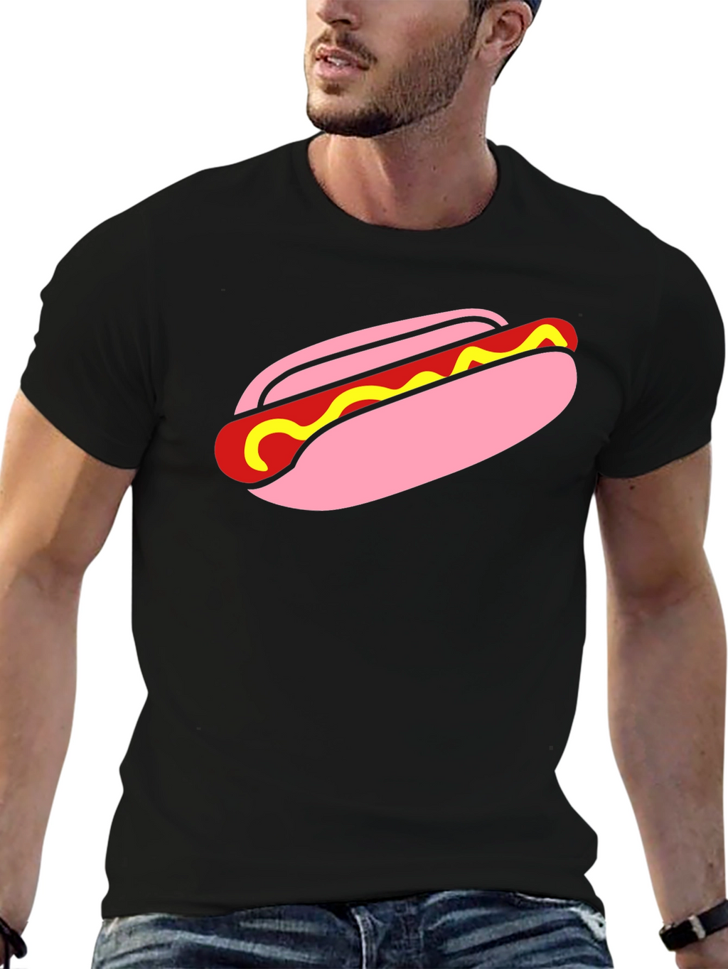 Hot Dog Graphic T-Shirt - Funny Food Tee