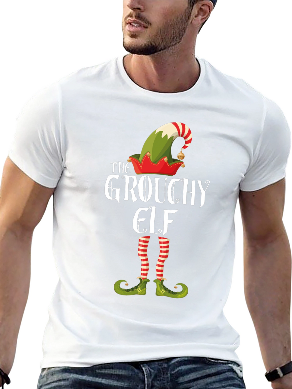 Grouchy Elf T-Shirt - Holiday Festive Fun!