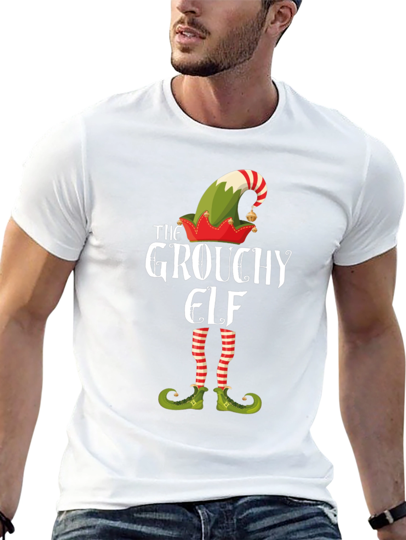 Grouchy Elf T-Shirt - Holiday Festive Fun!