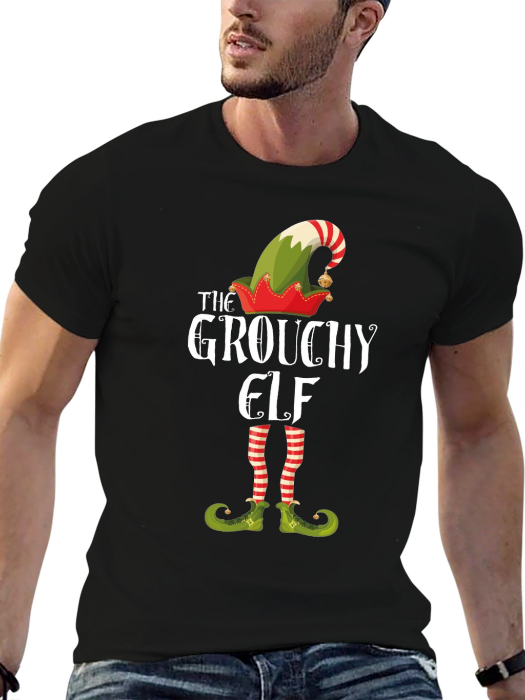 Grouchy Elf T-Shirt - Holiday Festive Fun!