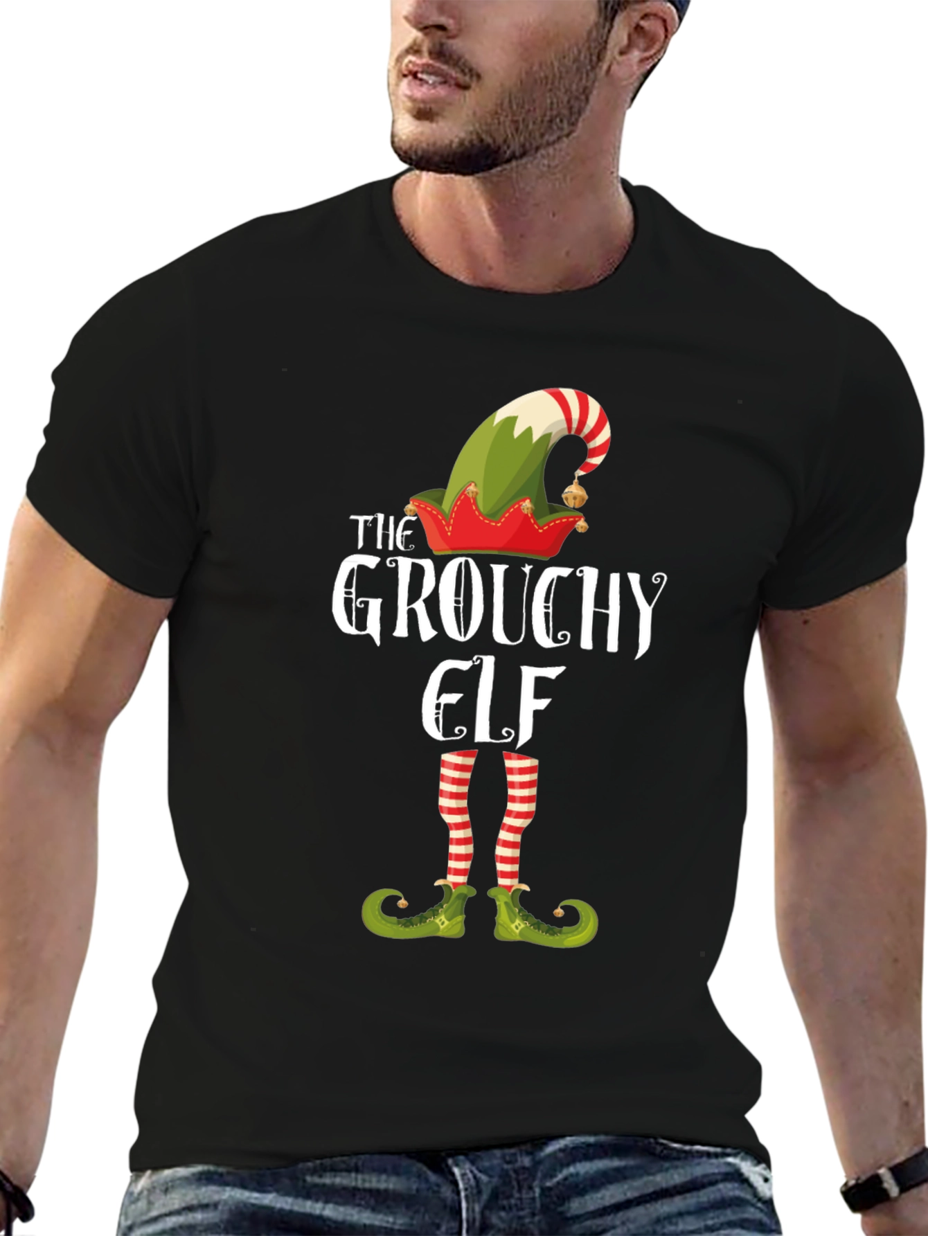 Grouchy Elf T-Shirt - Holiday Festive Fun!