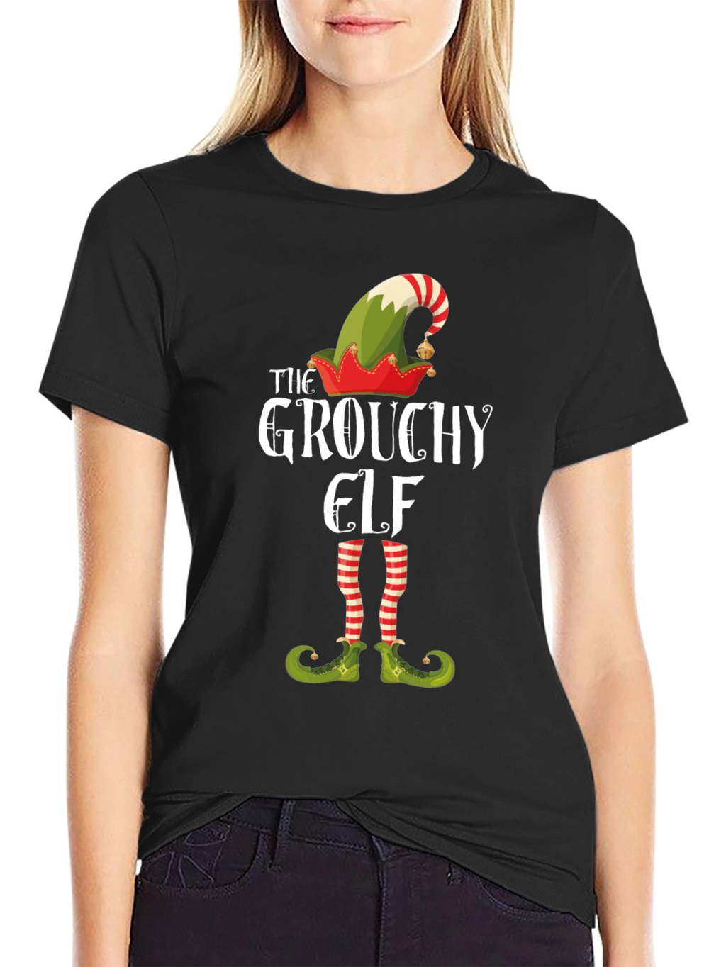 Grouchy Elf T-Shirt - Holiday Festive Fun!