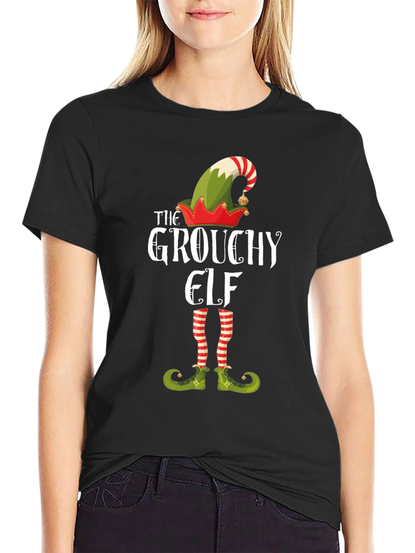 Grouchy Elf T-Shirt - Holiday Festive Fun!