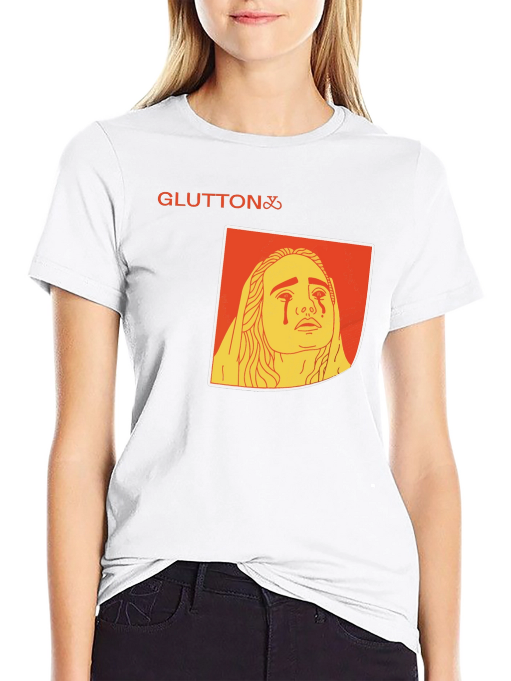 Gluttony Graphic Tee - Black Cotton Comfort Fit