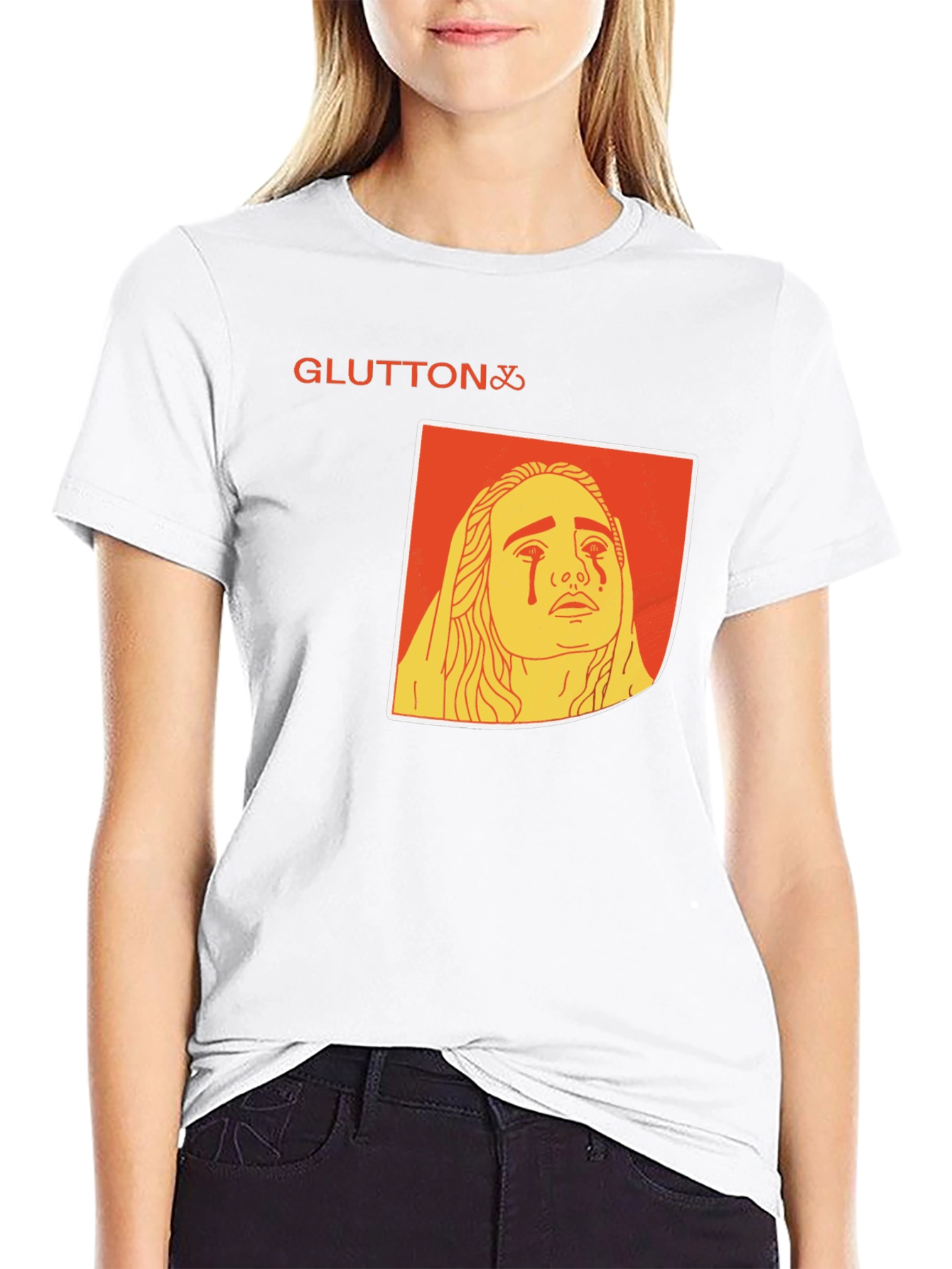 Gluttony Graphic Tee - Black Cotton Comfort Fit