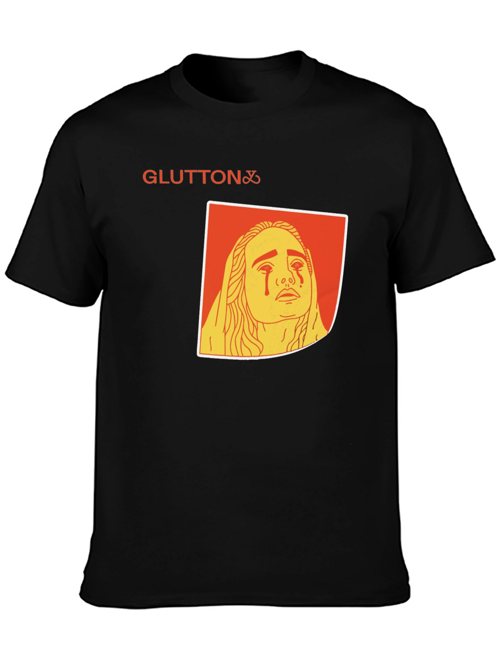 Gluttony Graphic Tee - Black Cotton Comfort Fit