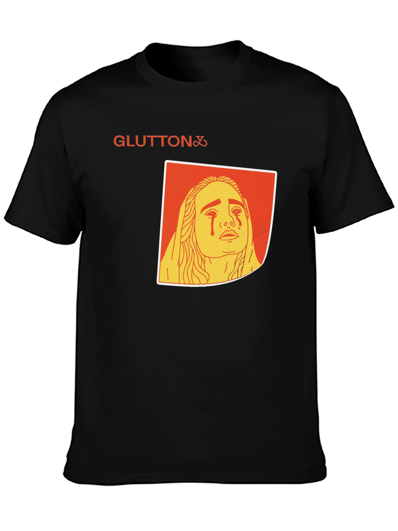Gluttony Graphic Tee - Black Cotton Comfort Fit