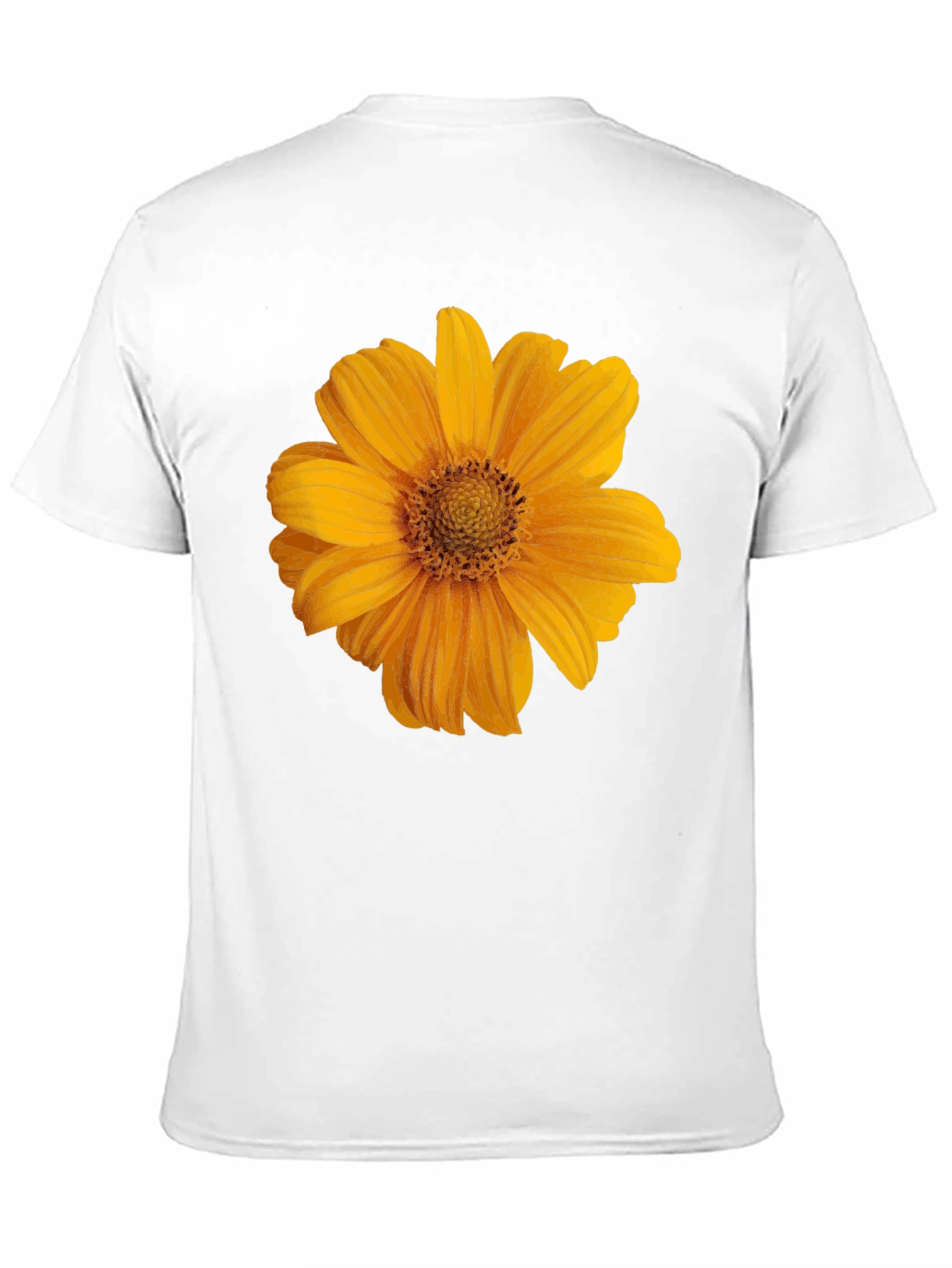 Black T-Shirt with Yellow Flower Graphic