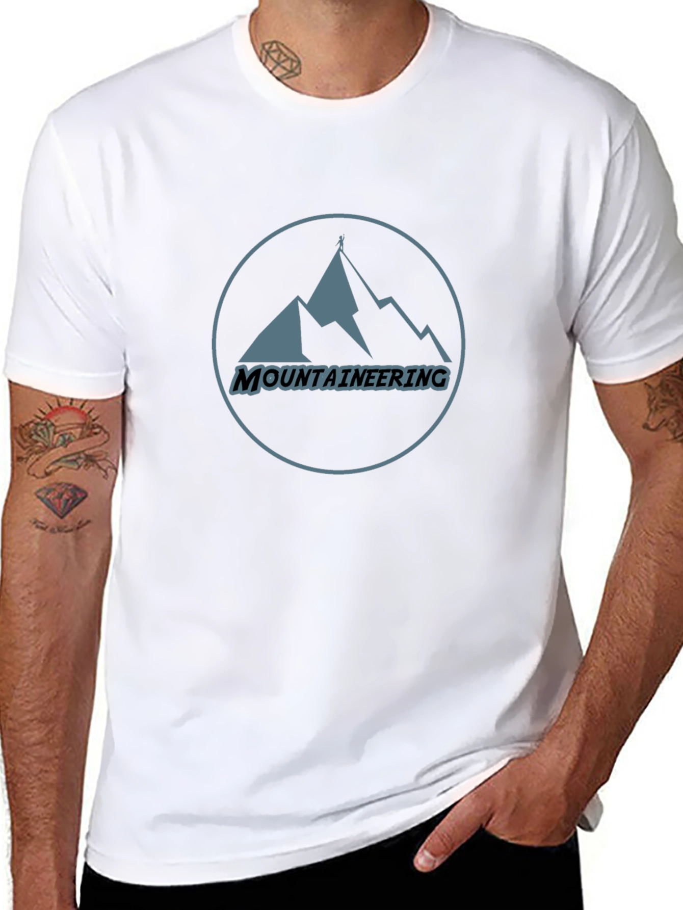 Mountaineering Graphic T-Shirt - Black Cotton Tee