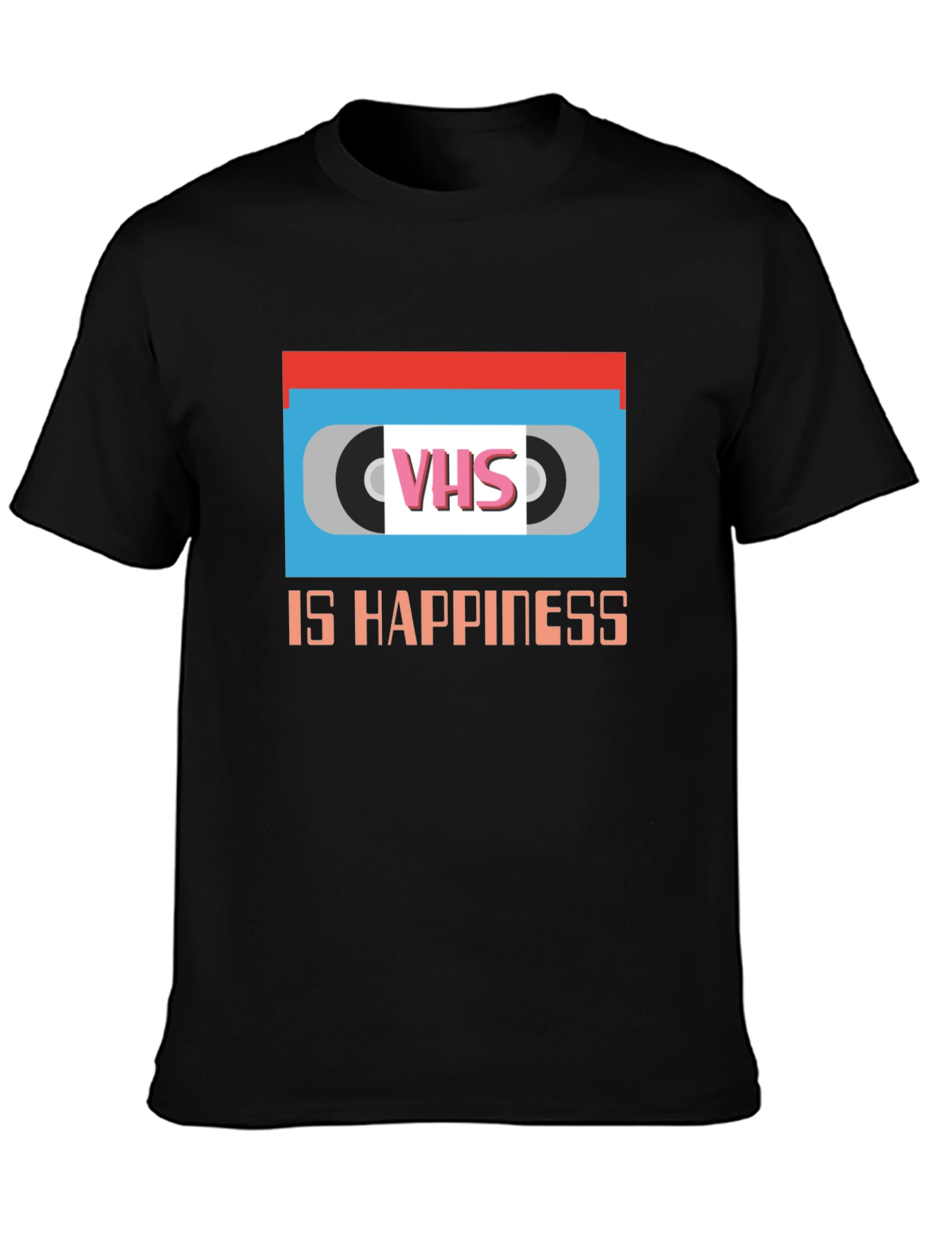 VHS is Happiness Graphic T-Shirt Retro Nostalgia