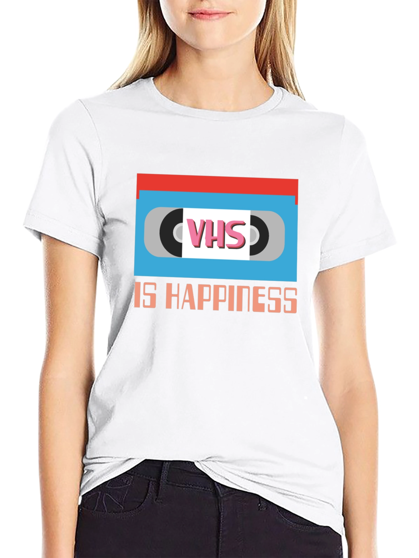 VHS is Happiness Graphic T-Shirt Retro Nostalgia
