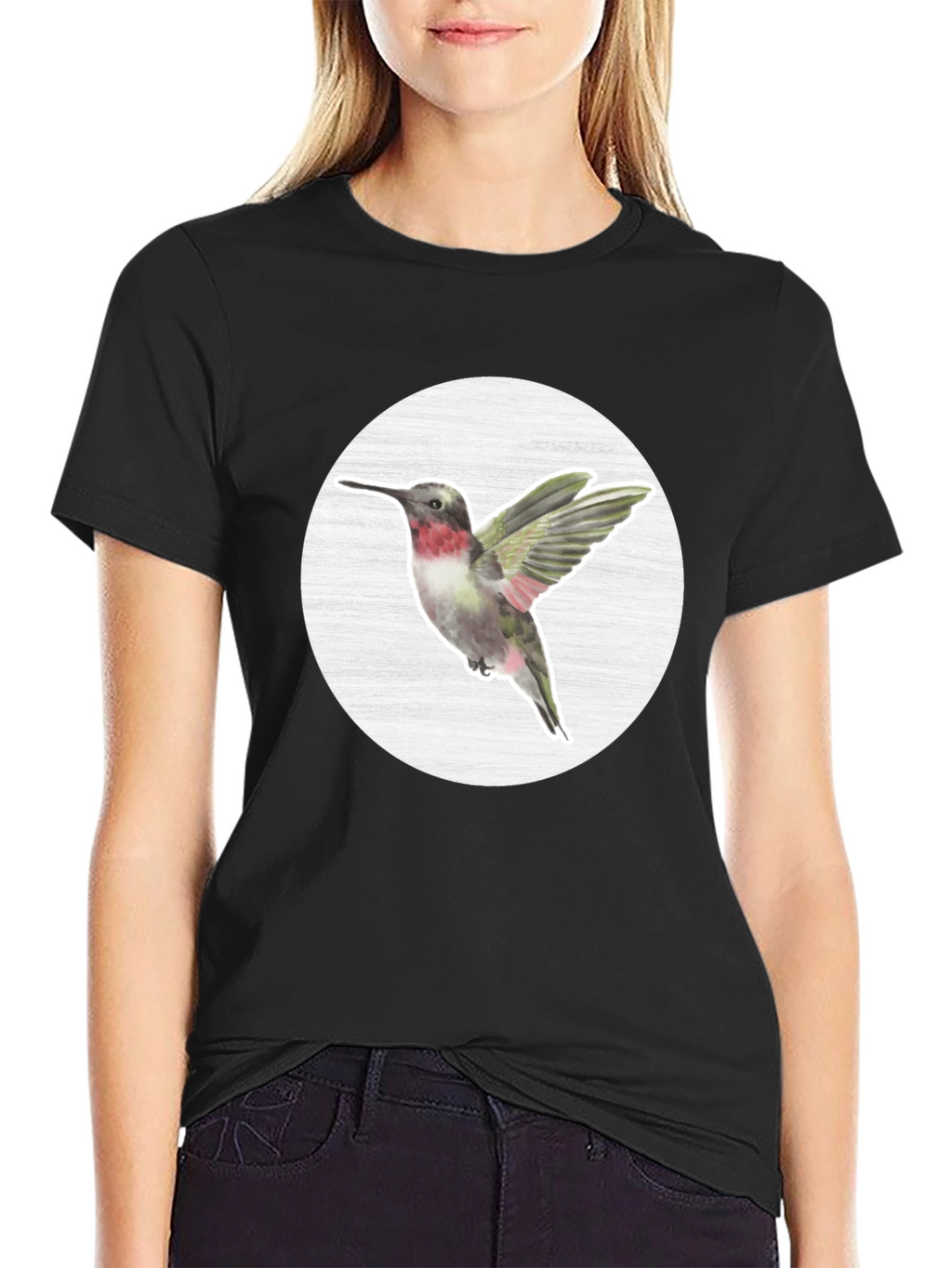 Hummingbird Graphic Tee - Nature Inspired Mens T-Shirt