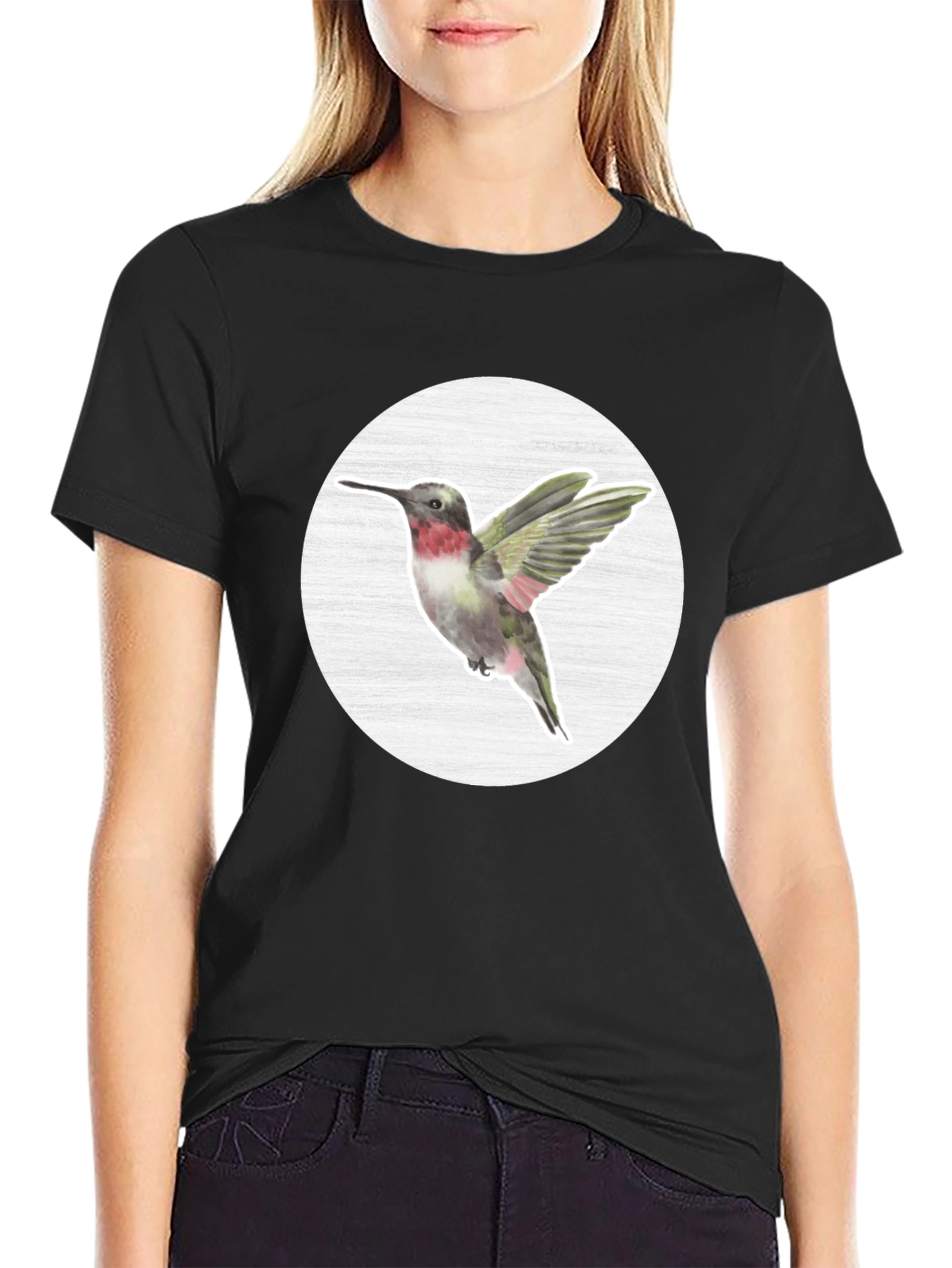 Hummingbird Graphic Tee - Nature Inspired Mens T-Shirt