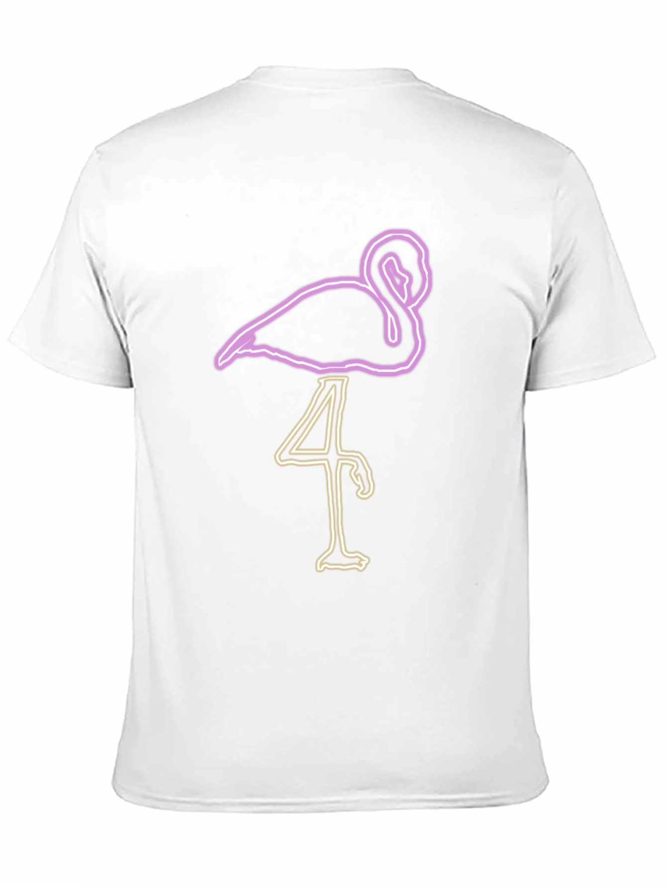 Neon Flamingo Graphic Tee - Black