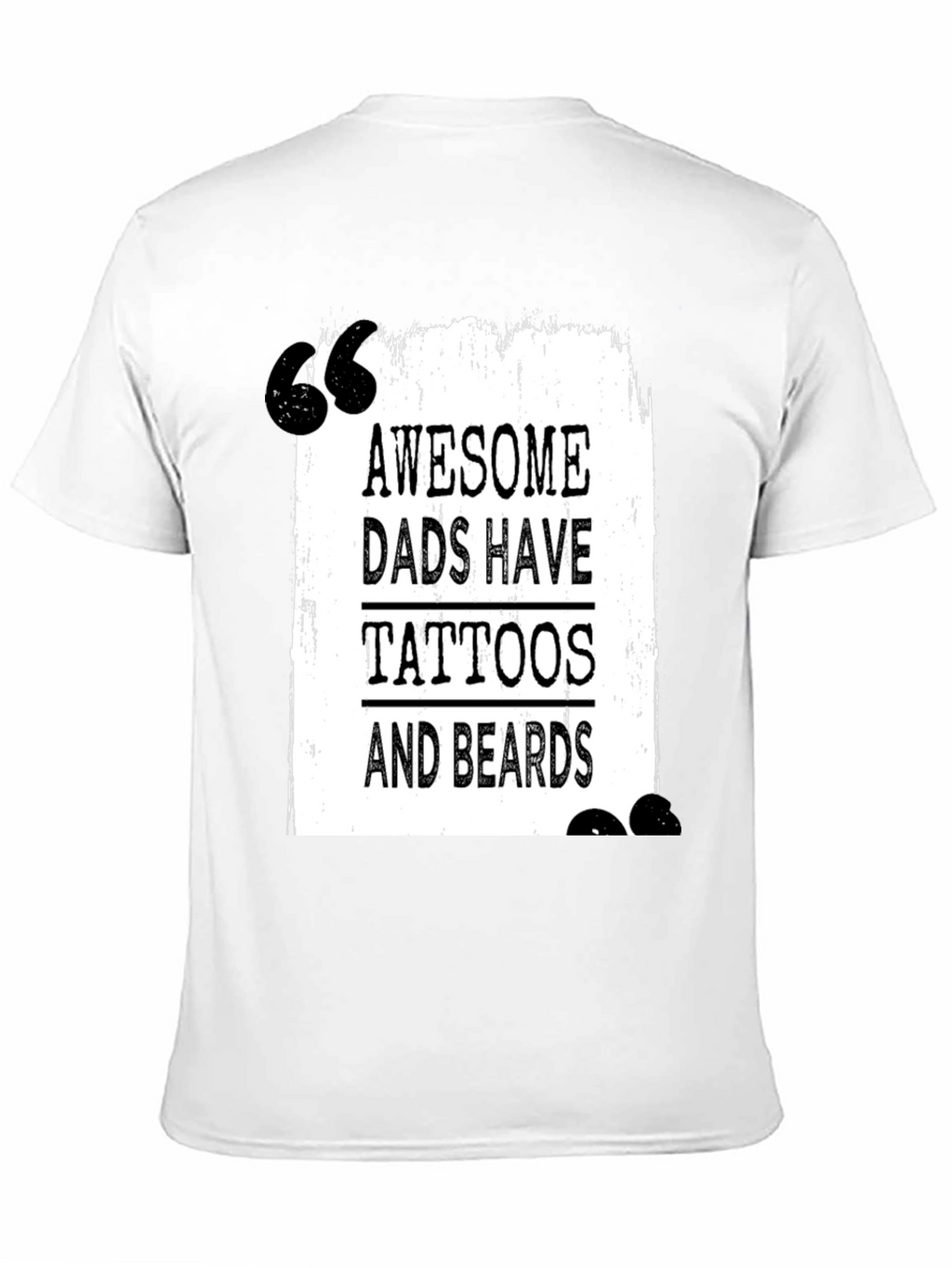 Awesome Dads Tattoo & Beard Black T-Shirt