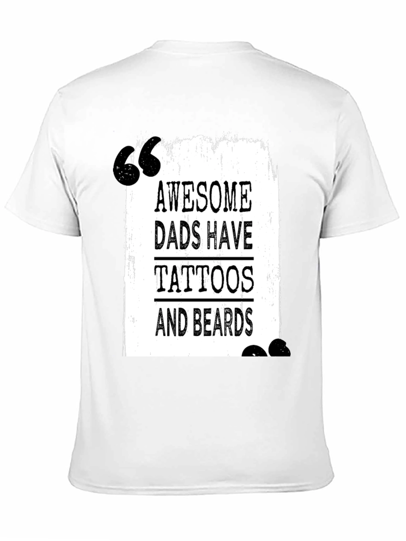 Awesome Dads Tattoo & Beard Black T-Shirt