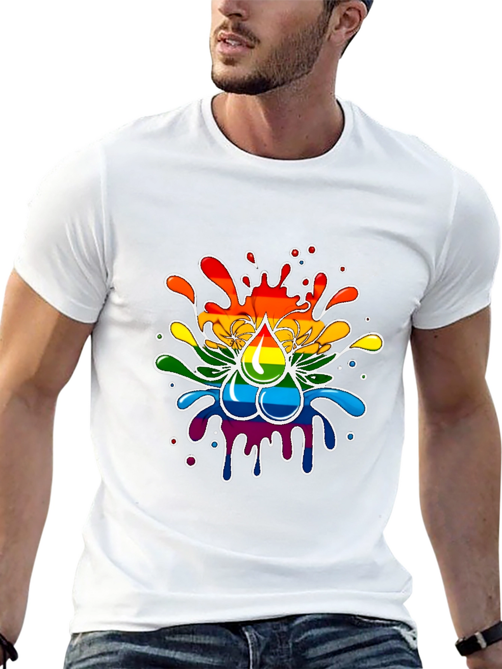 Rainbow Splash T-Shirt - Pride Inspired Design