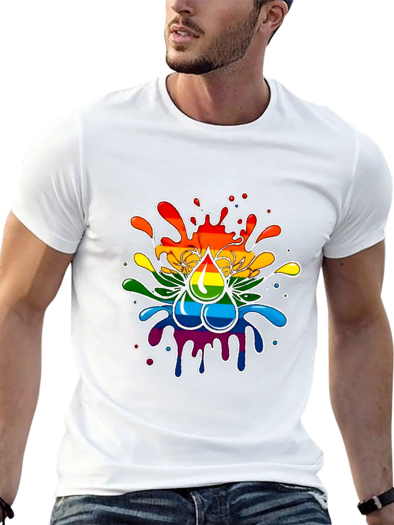 Rainbow Splash T-Shirt - Pride Inspired Design