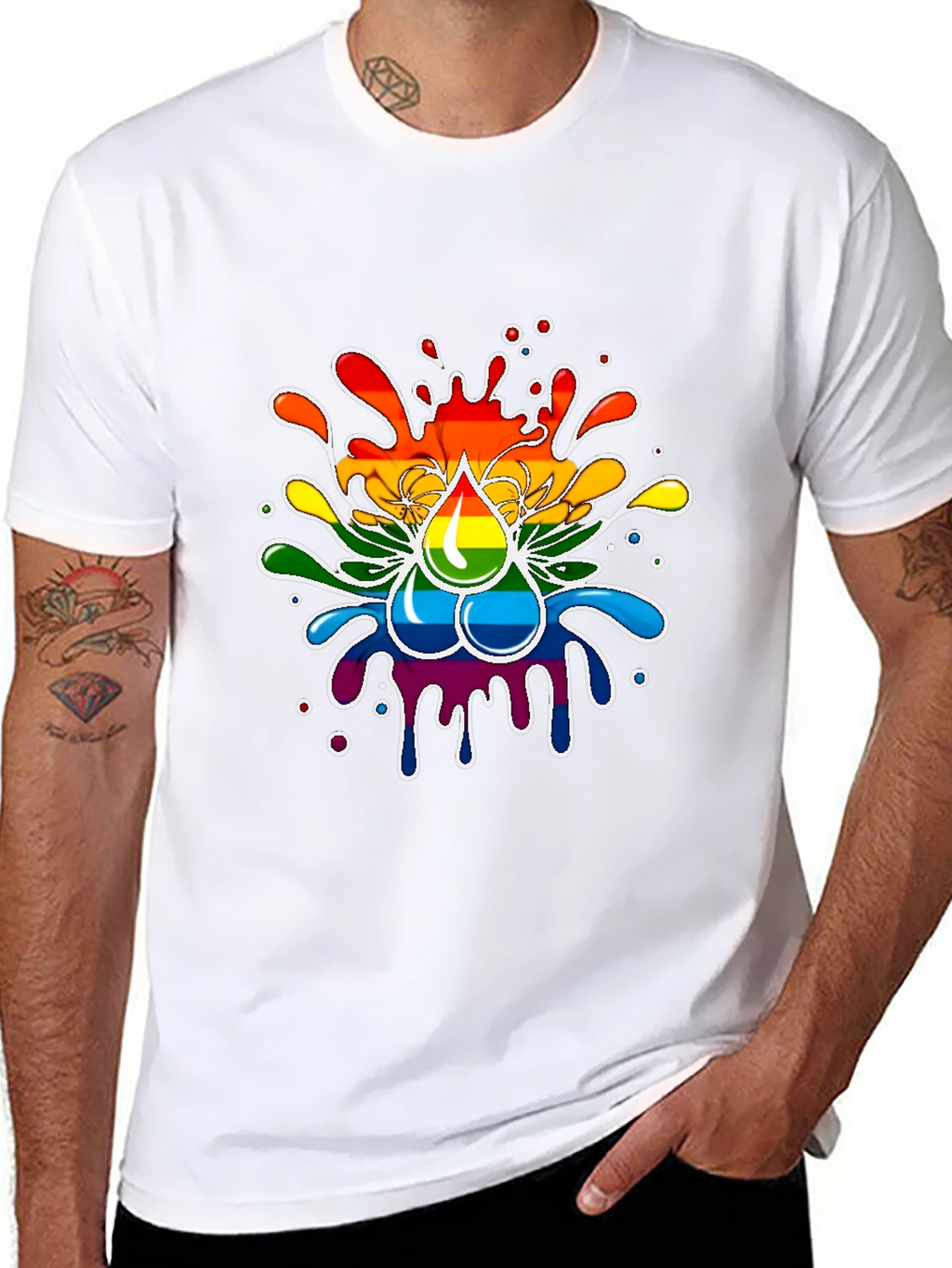 Rainbow Splash T-Shirt - Pride Inspired Design