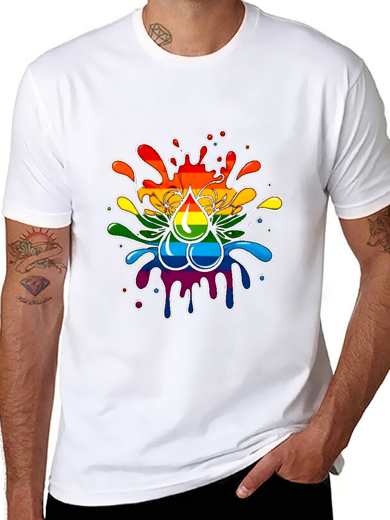 Rainbow Splash T-Shirt - Pride Inspired Design