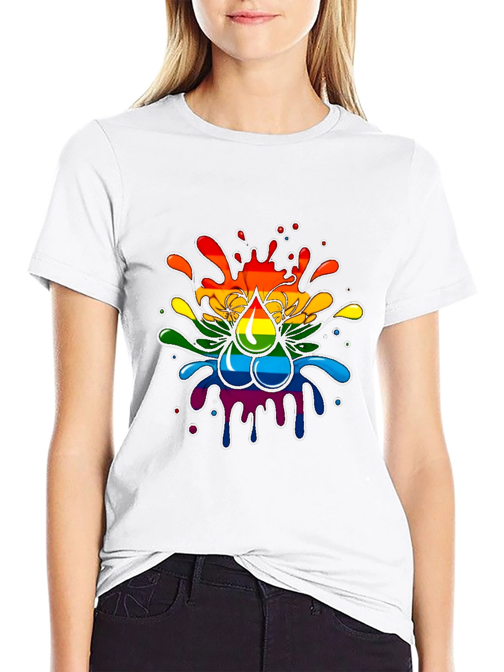Rainbow Splash T-Shirt - Pride Inspired Design