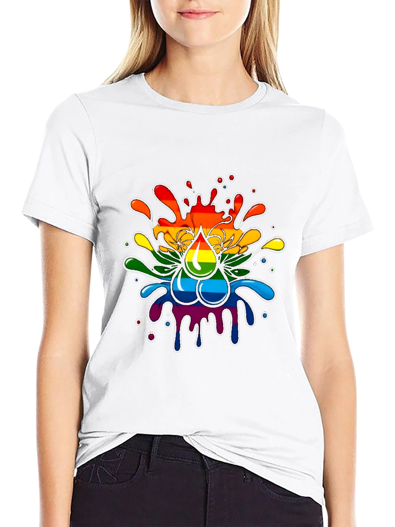 Rainbow Splash T-Shirt - Pride Inspired Design