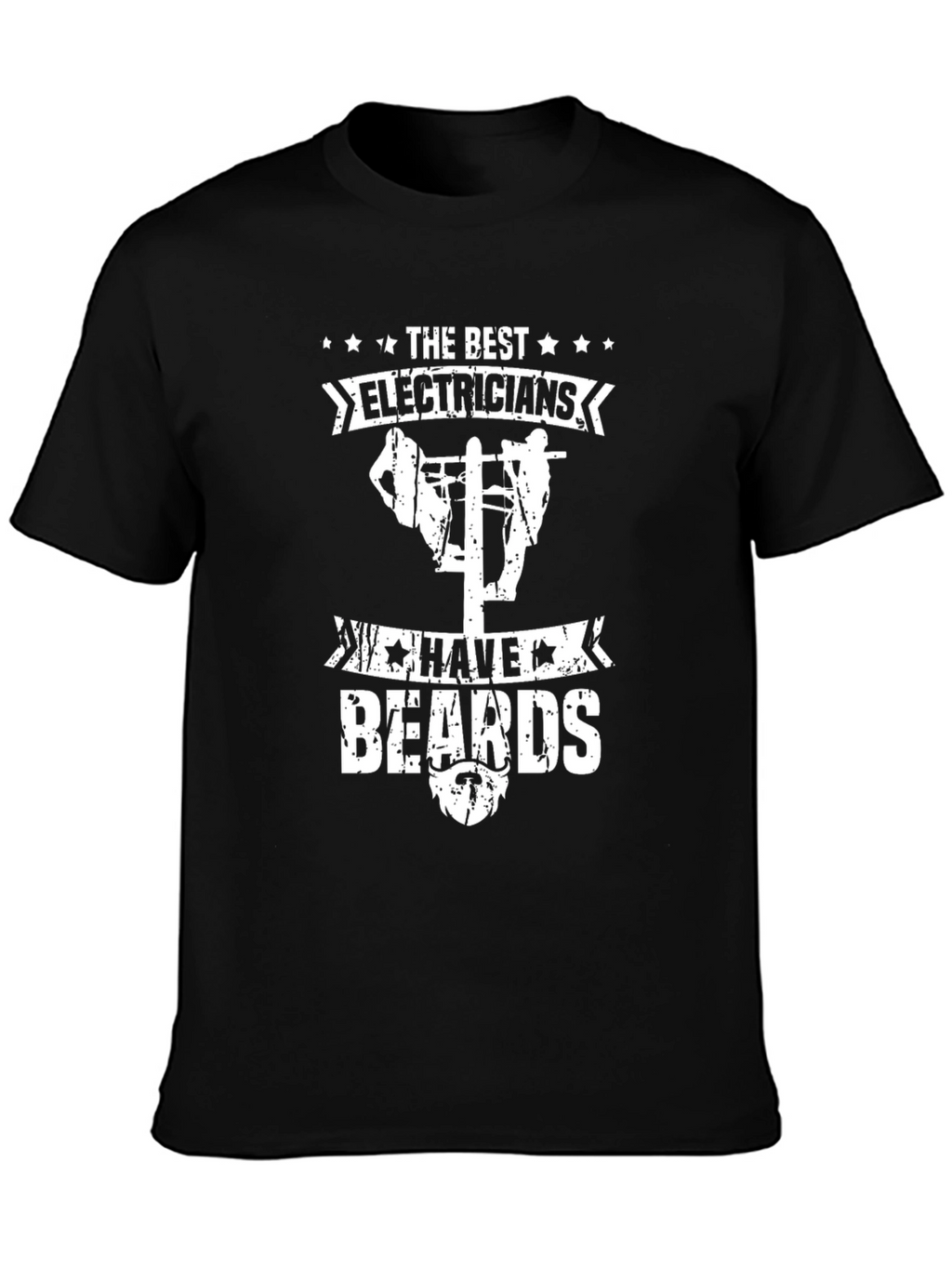 Bearded Electrician T-Shirt Funny Lineman Tee