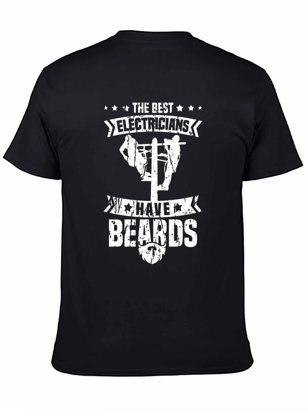 Bearded Electrician T-Shirt Funny Lineman Tee
